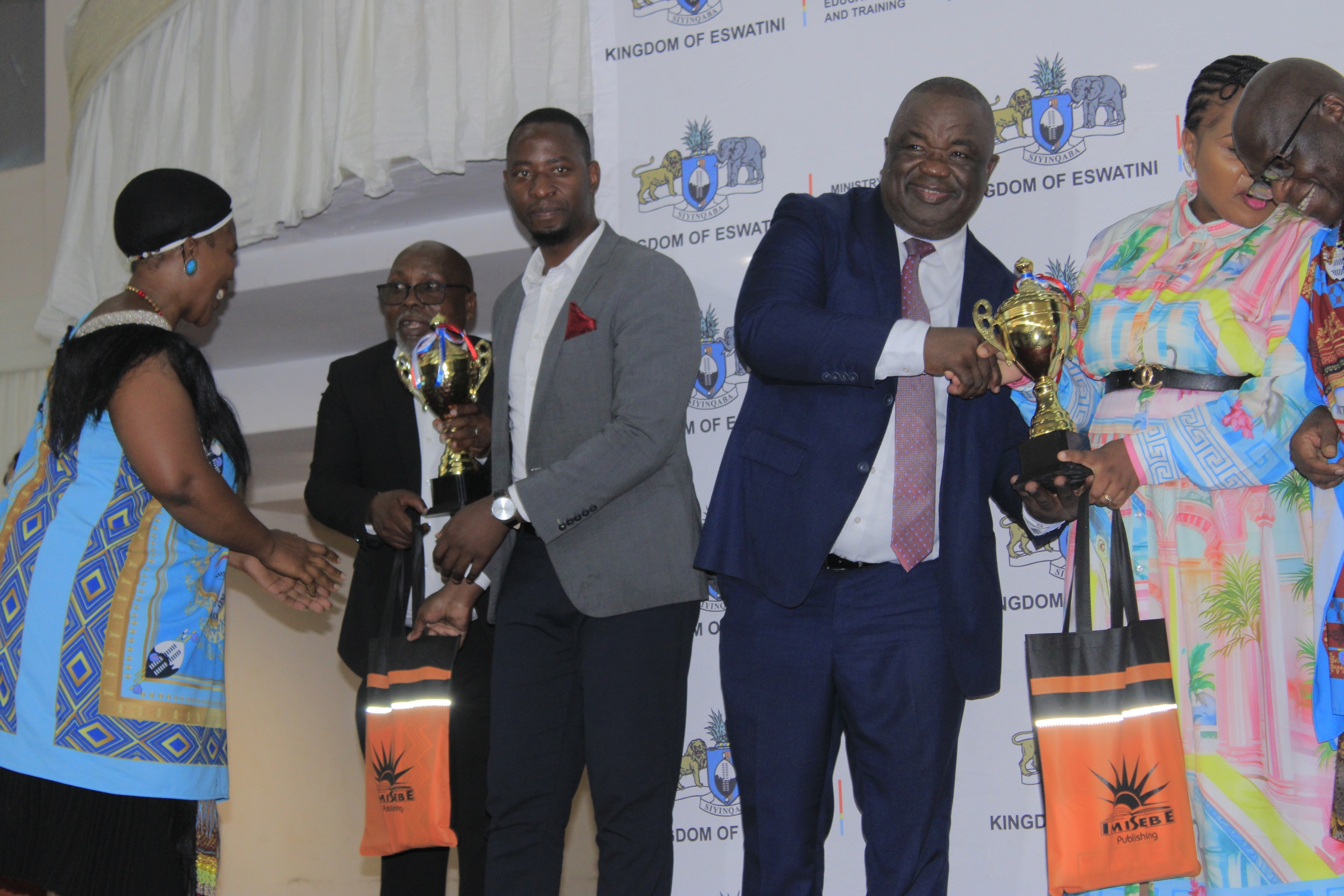 Winners receiving their Imisbeebe sponsored Awards